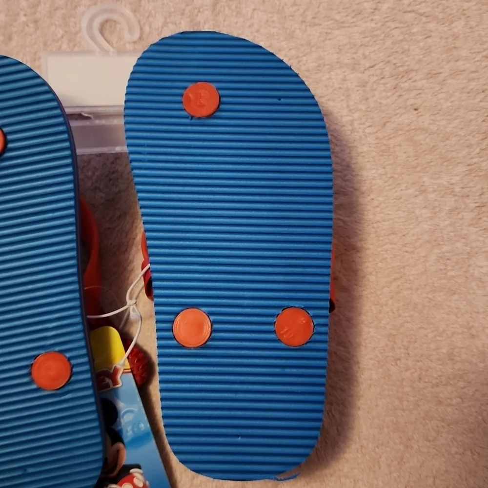 Mickey Mouse Flip Flops Size 9/10